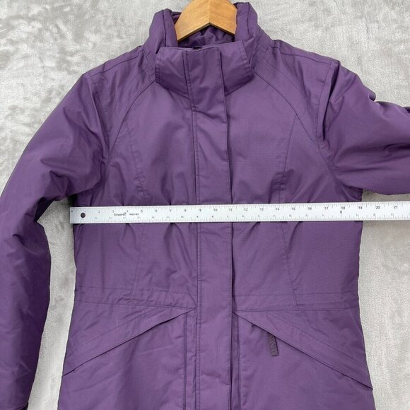 Eddie Bauer Weatheredge Down Fill Parka Coat Jacket Purple No Hood - Picture 13 of 13